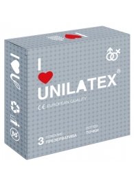 Презервативы с точками Unilatex Dotted - 3 шт. - Unilatex - купить с доставкой в Йошкар-Оле