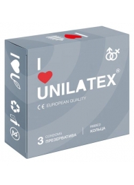 Презервативы с рёбрами Unilatex Ribbed - 3 шт. - Unilatex - купить с доставкой в Йошкар-Оле