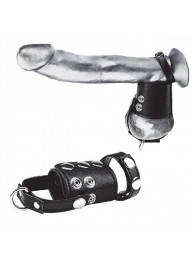 Кольцо на член и мошонку Cock Ring With 2  Ball Stretcher And Optional Weight Ring - BlueLine - в Йошкар-Оле купить с доставкой