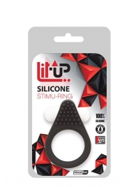 Чёрное эрекционное кольцо LIT-UP SILICONE STIMU RING 1 BLACK - Dream Toys - в Йошкар-Оле купить с доставкой