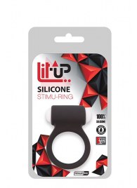 Чёрное эрекционное виброкольцо LIT-UP SILICONE STIMU RING 3 BLACK - Dream Toys - в Йошкар-Оле купить с доставкой