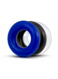 Набор из 3 разноцветных колец Stay Hard Donut Rings - Blush Novelties - в Йошкар-Оле купить с доставкой