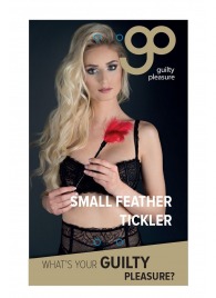 Пластиковая метелочка с красными пёрышками Small Feather Tickler - 32 см. - Blush Novelties - купить с доставкой в Йошкар-Оле