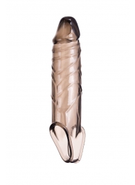 Дымчатая фаллическая насадка с подхватом и закрытой головкой - 16,2 см. - ToyFa - в Йошкар-Оле купить с доставкой