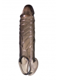 Дымчатая фаллическая насадка с подхватом и закрытой головкой - 16,2 см. - ToyFa - в Йошкар-Оле купить с доставкой