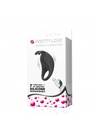 Чёрное эрекционное кольцо с вибрацией Rabbit Vibrator - Baile - в Йошкар-Оле купить с доставкой