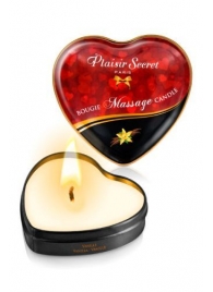 Массажная свеча с ароматом ванили Bougie Massage Candle - 35 мл. - Plaisir Secret - купить с доставкой в Йошкар-Оле