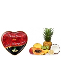 Массажная свеча с ароматом экзотических фруктов Bougie Massage Candle - 35 мл. - Plaisir Secret - купить с доставкой в Йошкар-Оле