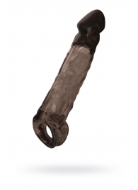 Чёрная насадка на пенис Tс подхватом - 19,5 см. - ToyFa - в Йошкар-Оле купить с доставкой