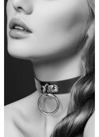 Узенький ошейник из полиуретана с кольцом - Bijoux Pour Toi - купить с доставкой в Йошкар-Оле