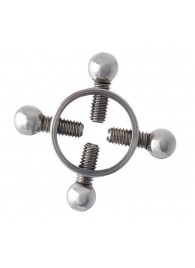 Серебристые зажимы для сосков на винтах - ToyFa - купить с доставкой в Йошкар-Оле