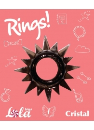 Чёрное эрекционное кольцо Rings Cristal - Lola Games - в Йошкар-Оле купить с доставкой