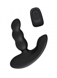 Черный силиконовый стимулятор простаты Levett Nitoc с пультом ДУ - Levett - в Йошкар-Оле купить с доставкой