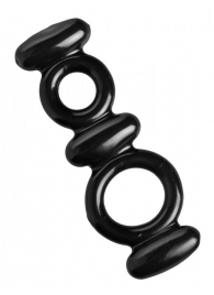 Двойное эрекционное кольцо Dual Stretch To Fit Cock and Ball Ring - XR Brands - в Йошкар-Оле купить с доставкой