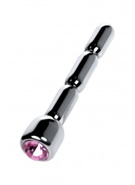 Серебристый уретральный плаг со стразом - 7 см. - ToyFa - купить с доставкой в Йошкар-Оле