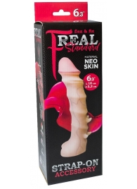 Насадка REAL Standard со спиралевидным узором - 19 см. - LOVETOY (А-Полимер) - купить с доставкой в Йошкар-Оле