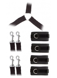 Комплект наручников и поножей LUXURIOUS BED RESTRAINT CUFF SET - Blush Novelties - купить с доставкой в Йошкар-Оле