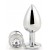Серебристая анальная втулка с прозрачным кристаллом - 7,1 см. - Dream Toys - купить с доставкой в Йошкар-Оле