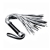 Серебристая плетка Struggle My Flogger с черной ручкой - 45 см. - Lovetoy - купить с доставкой в Йошкар-Оле