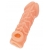 Телесная закрытая насадка с венками Cock Sleeve Size L - 17,6 см. - KOKOS - в Йошкар-Оле купить с доставкой