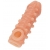 Телесная закрытая насадка с шариками Cock Sleeve Size S - 13,8 см. - KOKOS - в Йошкар-Оле купить с доставкой