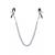 Зажимы для сосков с фиолетовой цепочкой Sweet Caress Nipple Chain - Sweet Caress - купить с доставкой в Йошкар-Оле
