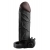 Чёрная вибронасадка с кольцом Vibrating Real Feel 2 Extension - 16 см. - Pipedream - в Йошкар-Оле купить с доставкой