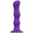 Фиолетовая насадка Strap-On-Me Dildo Geisha Balls size M - Strap-on-me - купить с доставкой в Йошкар-Оле