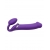 Фиолетовый безремневой вибрострапон Silicone Bendable Strap-On - size XL - Strap-on-me - купить с доставкой в Йошкар-Оле