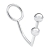 Кольцо на пенис с анальным стимулятором Two Bead Stainless Steel Anal Hook   Cock Ring - BlueLine - в Йошкар-Оле купить с доставкой