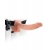 Телесный полый страпон с вибрацией Vibrating Hollow Strap-On with Balls - 24 см. - Pipedream - купить с доставкой в Йошкар-Оле