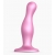Розовая насадка Strap-On-Me Dildo Plug Curvy size M - Strap-on-me - купить с доставкой в Йошкар-Оле