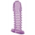 Гелевая фиолетовая насадка с шипами - 12 см. - Toyfa Basic - в Йошкар-Оле купить с доставкой