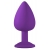 Большая фиолетовая анальная пробка Emotions Cutie Large с голубым кристаллом - 10 см. - Lola Games - купить с доставкой в Йошкар-Оле