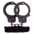 Чёрные наручники из листового металла в комплекте с веревкой BONDX METAL CUFFS LOVE ROPE SET - Dream Toys - купить с доставкой в Йошкар-Оле