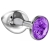 Малая серебристая анальная пробка Diamond Purple Sparkle Small с фиолетовым кристаллом - 7 см. - Lola Games - купить с доставкой в Йошкар-Оле