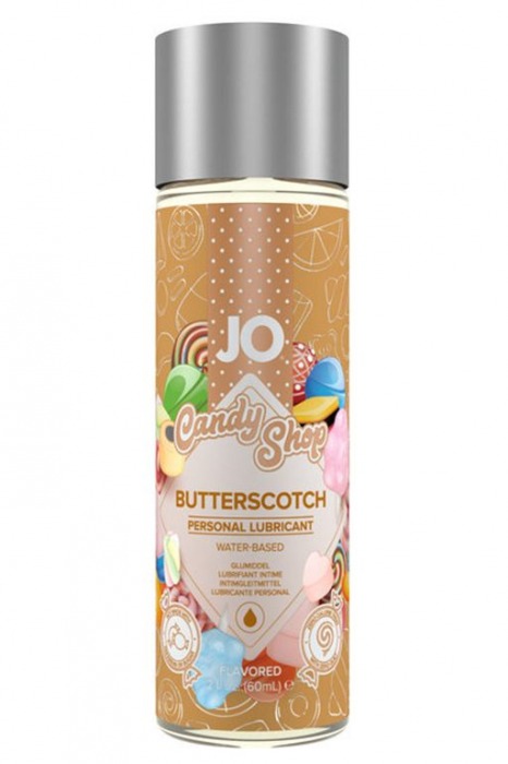 Смазка на водной основе Candy Shop Butterscotch с ароматом ирисок - 60 мл. - System JO - купить с доставкой в Йошкар-Оле