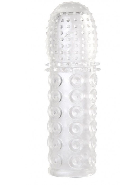Прозрачная закрытая гелевая насадка - 13,5 см. - Toyfa Basic - в Йошкар-Оле купить с доставкой