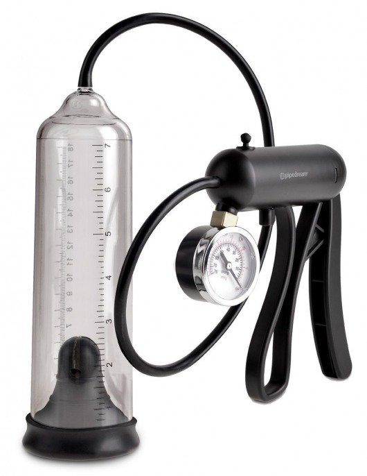 Вакуумная мужская помпа с датчиком давления Pro-Gauge Power Pump - Pipedream - в Йошкар-Оле купить с доставкой