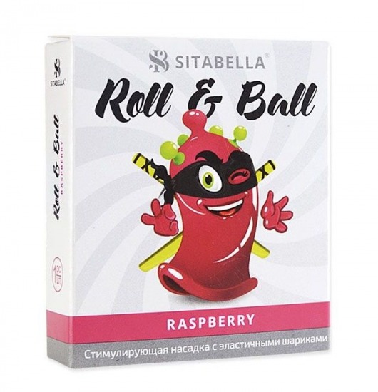 Стимулирующий презерватив-насадка Roll   Ball Raspberry - Sitabella - купить с доставкой в Йошкар-Оле