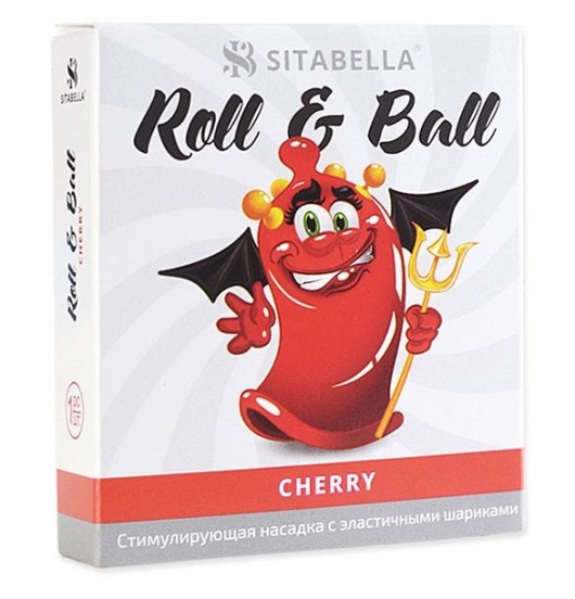 Стимулирующий презерватив-насадка Roll   Ball Cherry - Sitabella - купить с доставкой в Йошкар-Оле