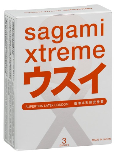 Ультратонкие презервативы Sagami Xtreme SUPERTHIN - 3 шт. - Sagami - купить с доставкой в Йошкар-Оле