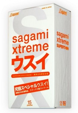 Ультратонкие презервативы Sagami Xtreme SUPERTHIN - 15 шт. - Sagami - купить с доставкой в Йошкар-Оле