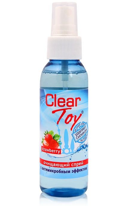 Очищающий спрей для игрушек CLEAR TOY Strawberry - 100 мл. - Биоритм - купить с доставкой в Йошкар-Оле