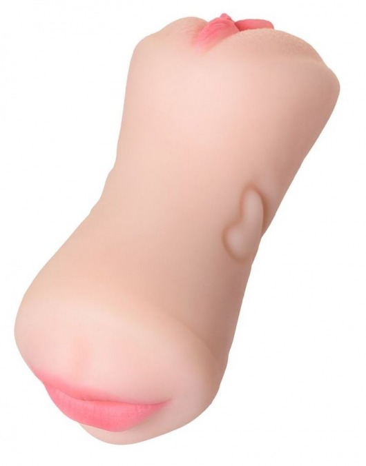 Телесный двусторонний мастурбатор Pretty Mouth - ротик и вагина - ToyFa - в Йошкар-Оле купить с доставкой