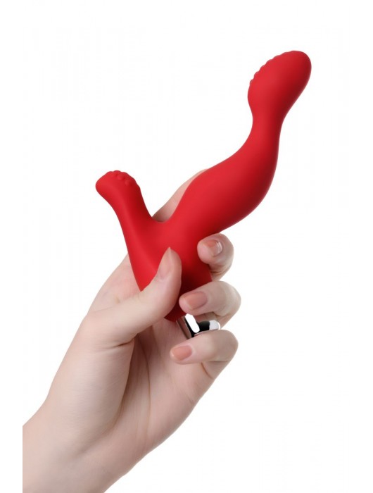 Красный силиконовый вибростимулятор простаты Proman - 12,5 см. - ToyFa - в Йошкар-Оле купить с доставкой