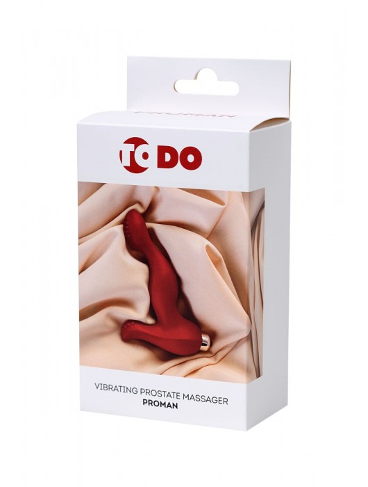Красный силиконовый вибростимулятор простаты Proman - 12,5 см. - ToyFa - в Йошкар-Оле купить с доставкой