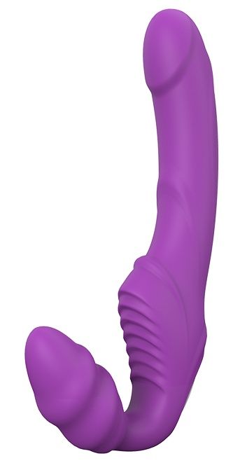 Фиолетовый безремневой вибрострапон DOUBLE DIPPER - Dream Toys - купить с доставкой в Йошкар-Оле