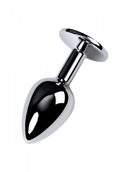 Серебристая конусовидная анальная пробка с фиолетовым кристаллом - 7 см. - ToyFa - купить с доставкой в Йошкар-Оле