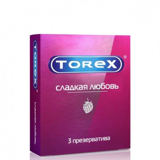 Презервативы Torex  Сладкая любовь  с ароматом клубники - 3 шт. - Torex - купить с доставкой в Йошкар-Оле